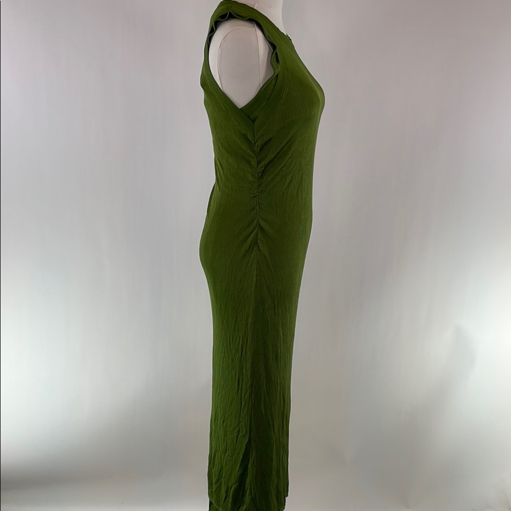 Atlein Green Knit Midi Dress, M - Picture 13 of 14